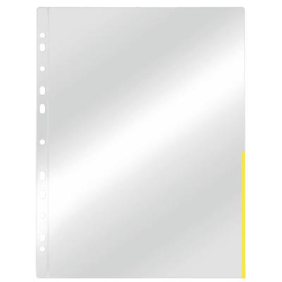 Signallomme Esselte A4 0,105mm gul halvt åben 100stk/pk