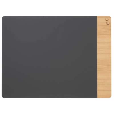 Glastavle Naga magnetisk 90x120 mat grå/egefiner