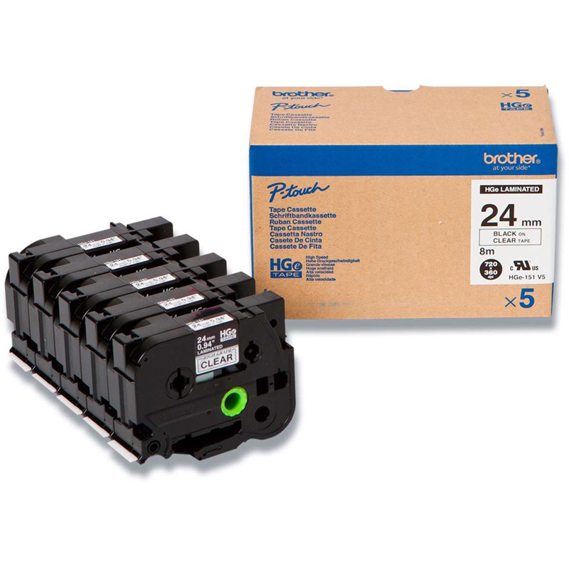 Label Brother sort/klar HGe151V5 24mm HiSpeed /5