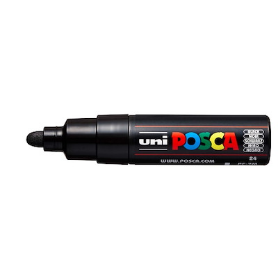 Marker Posca PC-7M, sort