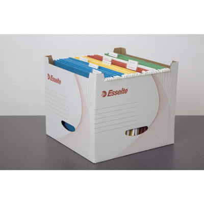 Hængemappekasse Esselte hvid karton 320x280x325mm