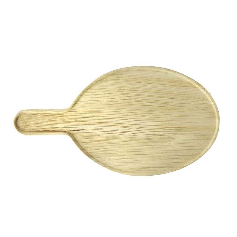 Serveringsplatte palmeblad 36x20cmx5mm 25stk natur