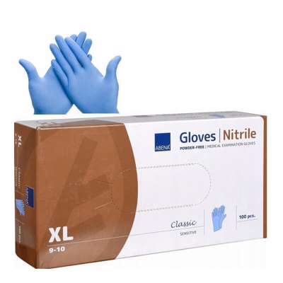 Nitrilhandsker X-large lyseblå pudderfri 100 stk/pak
