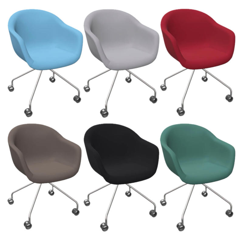 Stol Dauphin Fiore Club FI-7450 krom stel