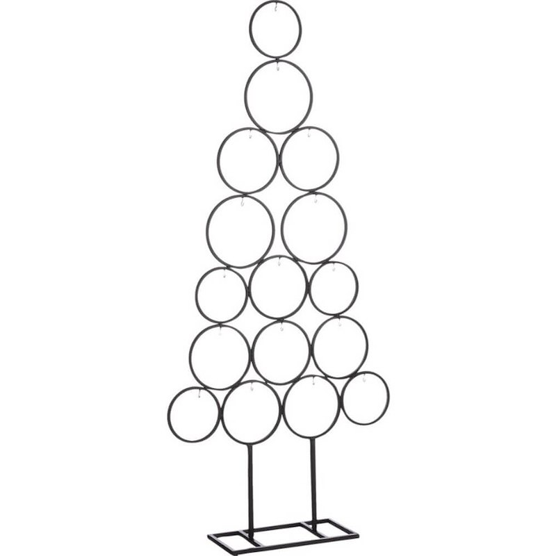 Julepynt dekorationstræ i metal 117,5cm sort