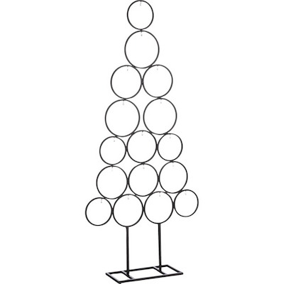 Julepynt dekorationstræ i metal 117,5cm sort