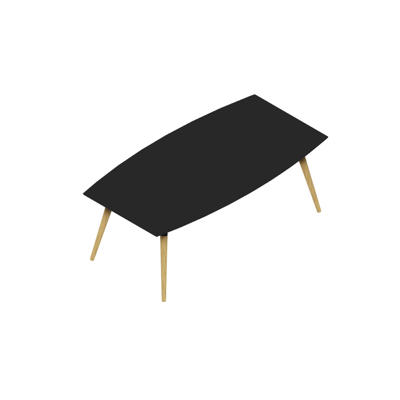 Konferencebord Dencon XL 1928 206x110 HPL sort/eg