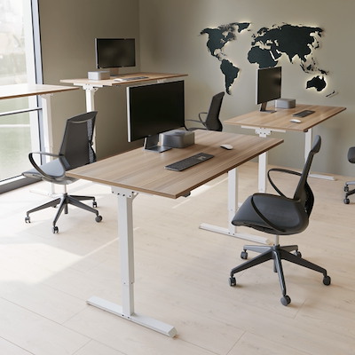 Hæve-sænkebord Flip Top ConSet 180x80 valnød/hvid