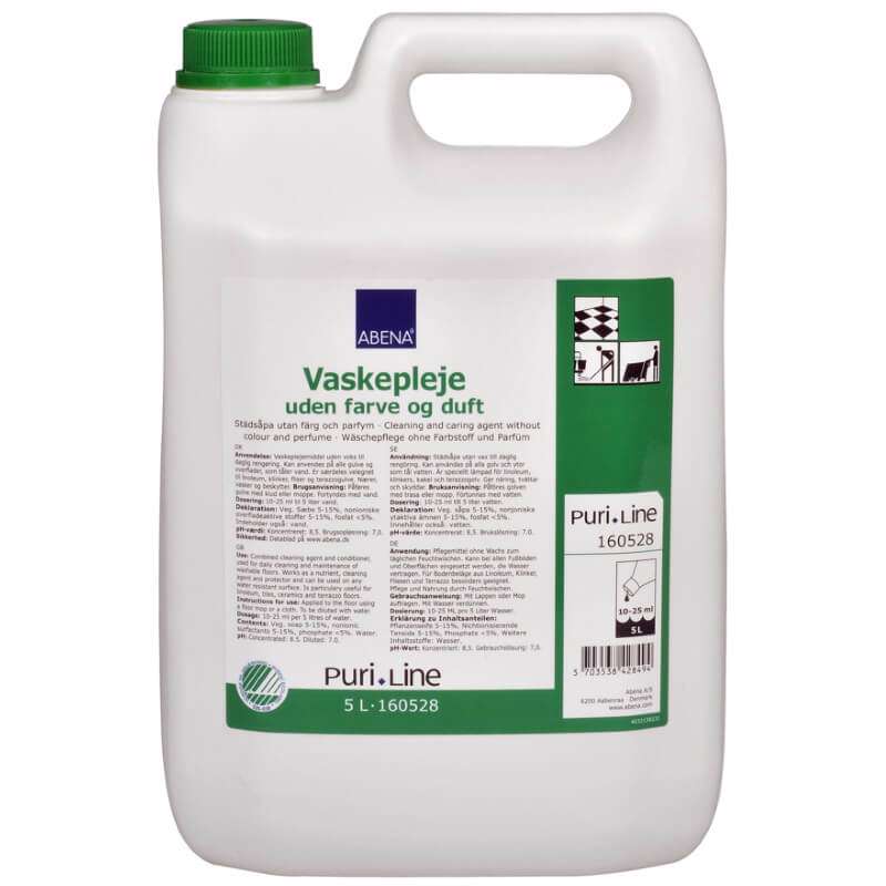 Gulvpleje sæbe Abena Puri-Line u/voks-farv-parf. 5l