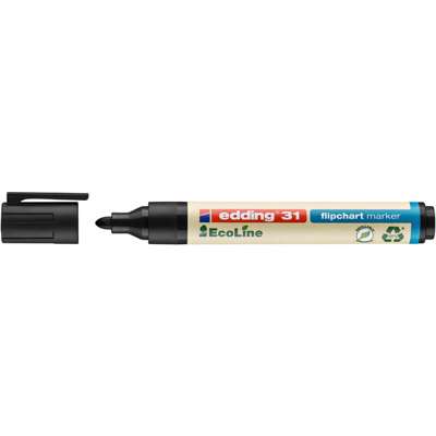 Marker Edding 31 Flipchart EcoLine sort 1,5-3mm rund