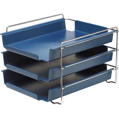 Brevbakkestativ Vision A4, krom t/3 bakker