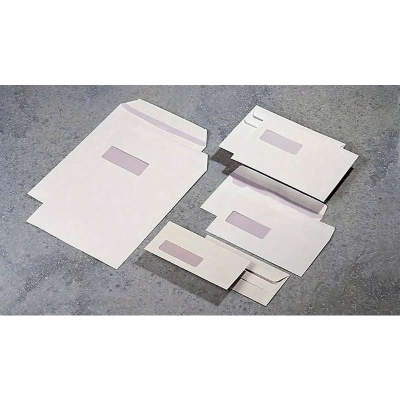 Kuverter m/rude hvid 229x324mm C4p 10194 Peal&Seal 500stk/pa