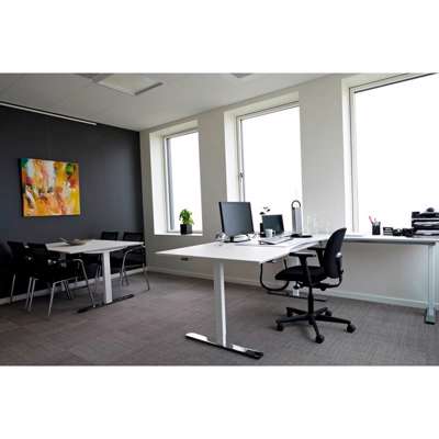 Hæve/sænkebord Dencon 03595/0395 180x90/bue eg finer sort st