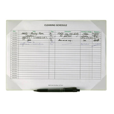 Plastlommer A4 Flytbar selvklæb m/holder t/pen /2