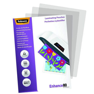 Lamineringslommer A4 80 mic. 216x303mm 100stk/pak matte