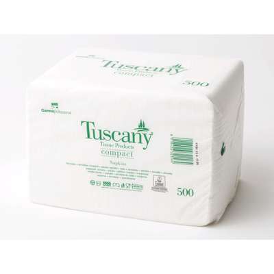 Serviet 1-lags 1/4 fold hvid 33x33cm 500stk/pak