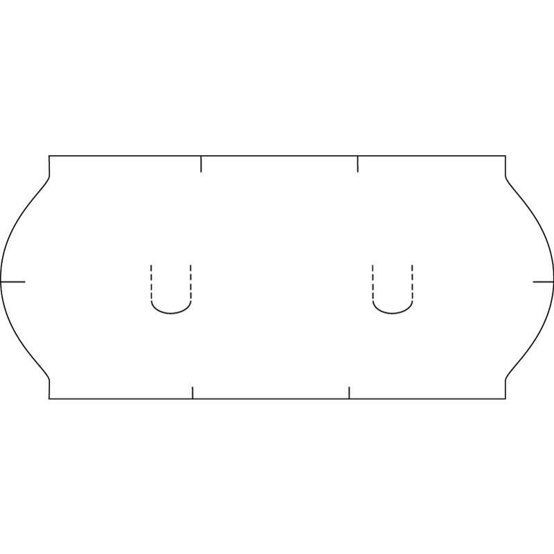 Prisetiket hvide neutral perm. lim 26x12 mm rl/1500 stk
