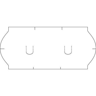 Prisetiket hvide neutral perm. lim 26x12 mm rl/1500 stk