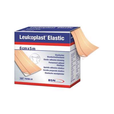 Plaster Leukoplast 5m x 6cm hudfarvet latex/bomuld