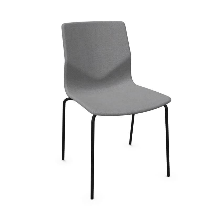 Kantinestol FourSure 44 fuldpol. 60083, sort lak m. filt