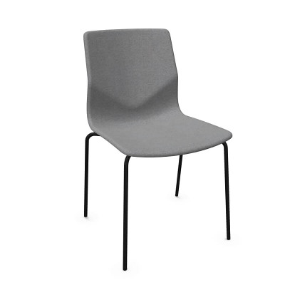 Kantinestol FourSure 44 fuldpol. 60083, sort lak m. filt