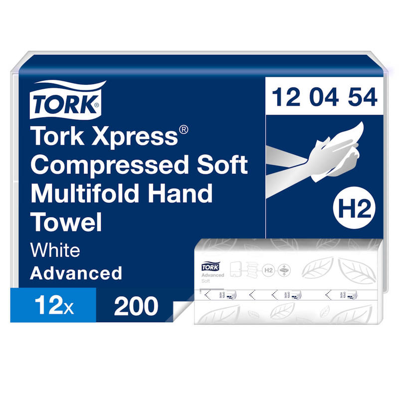 Papirhåndklæder Tork Xpress H2 Adv 2-lags M-fold 120454/2400