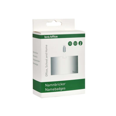 Navneskilte t/ID 60x90mm hård plast liggende format