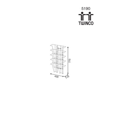 Brochureholder Twin Agenda Avisholder 5 fag