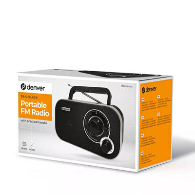 Radio Denver TR-51 Analog FM  batteri sort