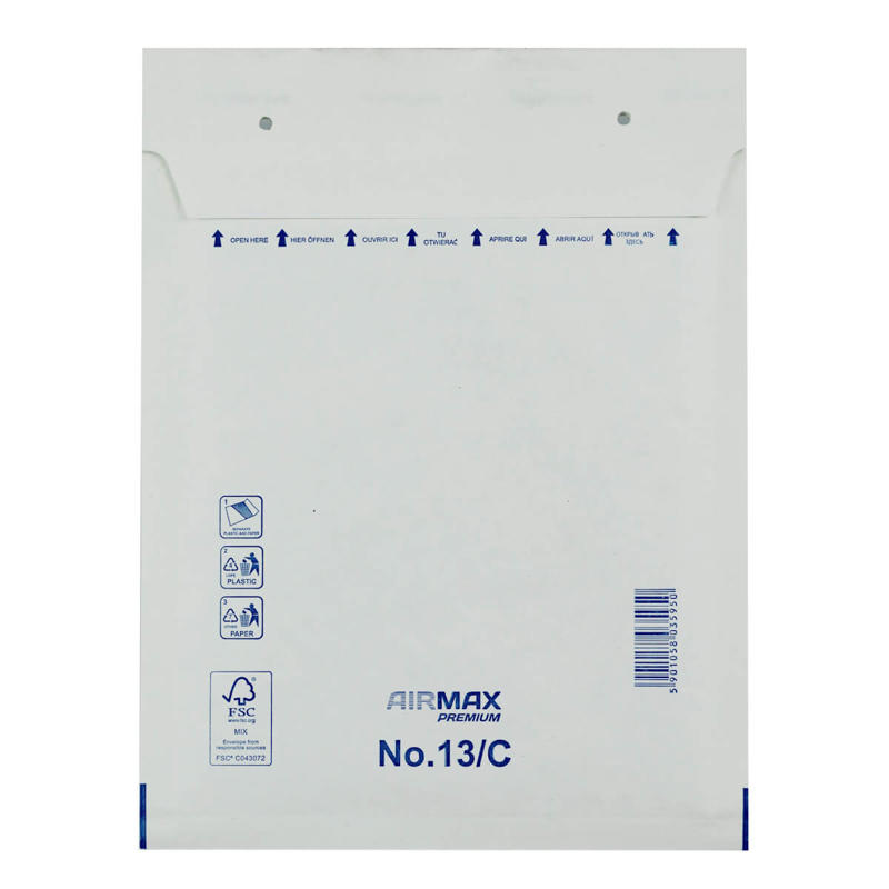 Boblepose Airmax 13/C W3 hvid 170x225mm 100stk/pk