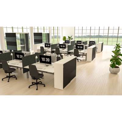 Hæve/sænkebord Dencon 12874/0395 160x90 eg finer sort stel