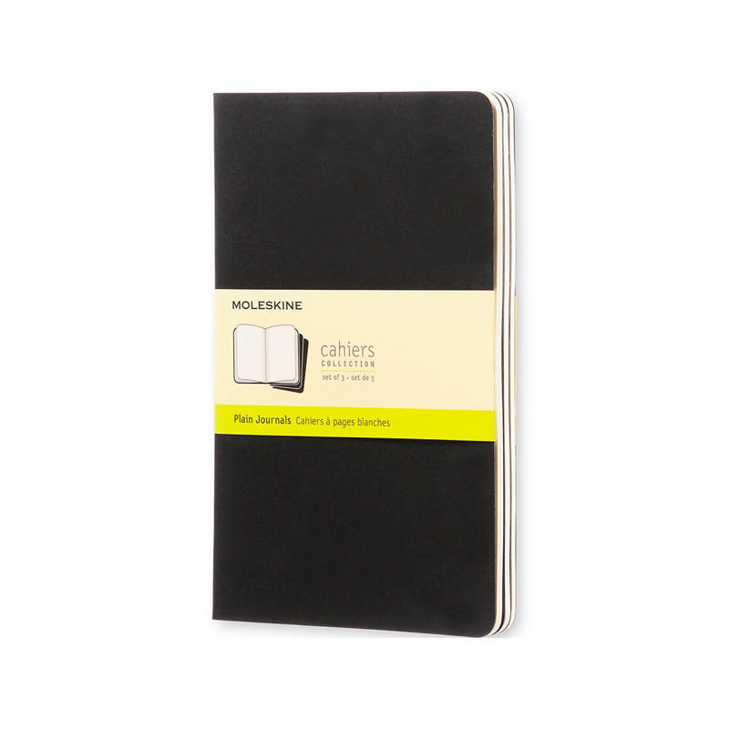Notesbog Moleskine Cahier Journal ulin. L 13x21cm sort pk./3