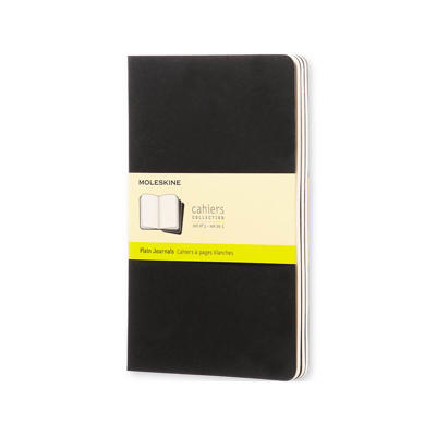 Notesbog Moleskine Cahier Journal ulin. L 13x21cm sort pk./3