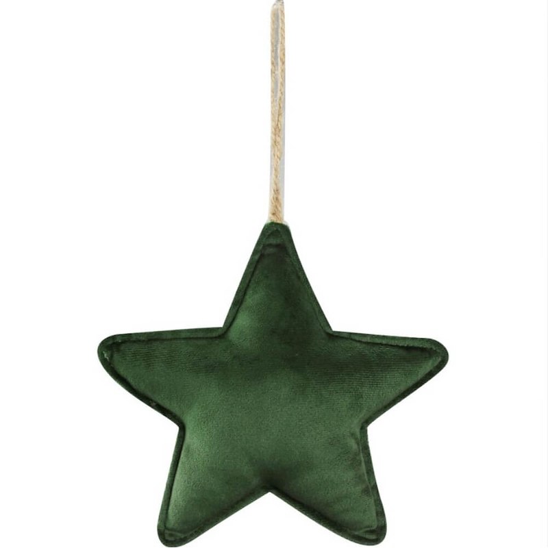 Julepynt dekorationsstjerne poly. 20cm grøn /10 stk.