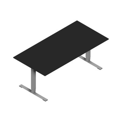 Hæve-sænkebord Dencon 11798 1800x900 alu stel sort. lam pl