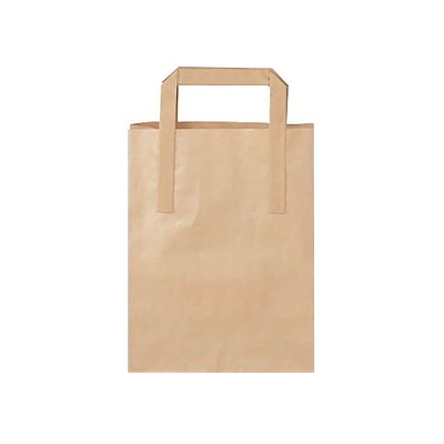 Bærepose papir m/hank 4,9L 180/80x220 brun /250