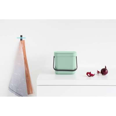 Affaldsspand med låg Brabantia Sort & Go Jade Green 3L