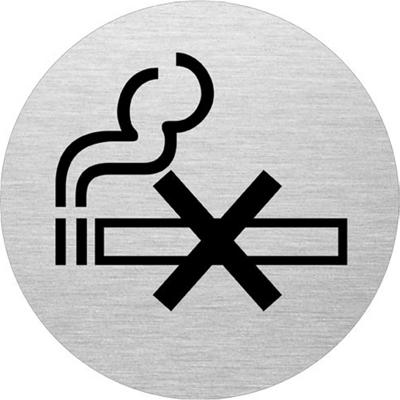 Skilt Rygning forbudt alu Ø75mm