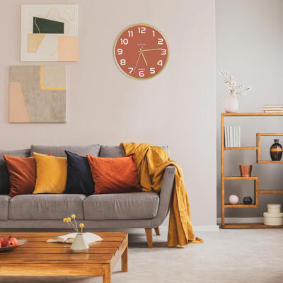 Vægur Unilux Baltic Clock Ø31,5 cm pink/wood