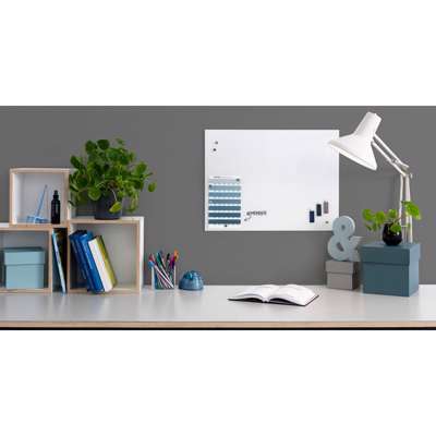 Glastavle Naga magnetisk 60x45cm hvid