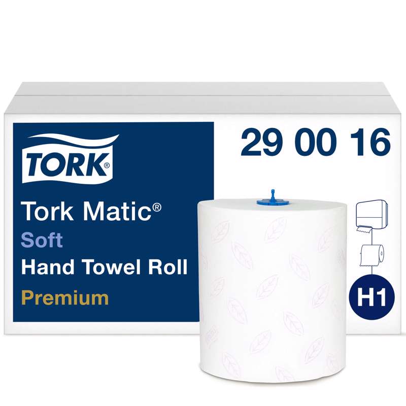 Aftørringspapir Tork Premium H1 Matic Soft 2-lag 290016 6rl
