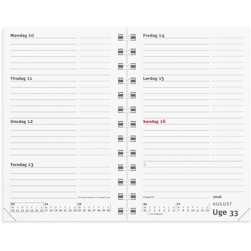 Mini Planner ugekalender REFILL 2026