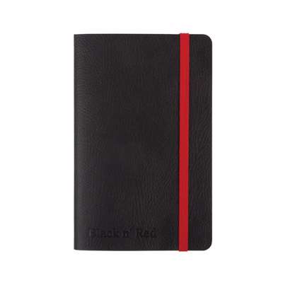 Notesbog Oxford Black n´Red A6 sort linieret soft cover