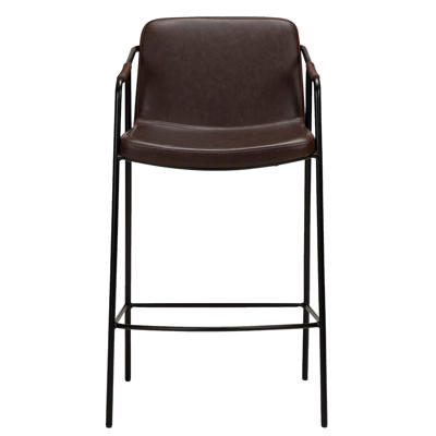 Barstol Boto Vintage cocoa kunstlæder/sort stoleben