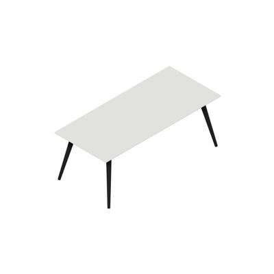 Konferencebord Dencon XL 1927 200x90 HPL hvid/sort