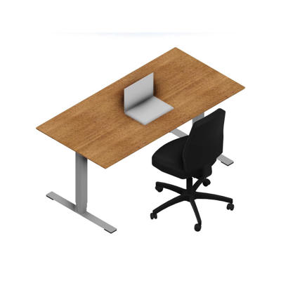 Hæve/sænke bord Dencon 03504 1600x800 alu stel valnød pl.