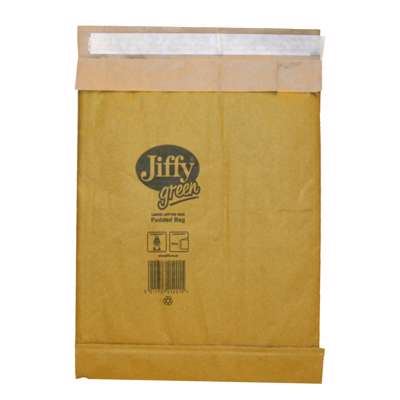 Forsendelsesposer Jiffy str. 1 165x280mm selvkl. brun/100