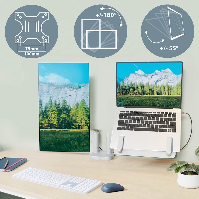 Monitorarm & Laptoparm Dual Leitz Ergo