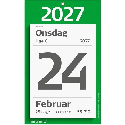 Kæmpeafrivningskalender 2027 Mayland m/bagsidetekst
