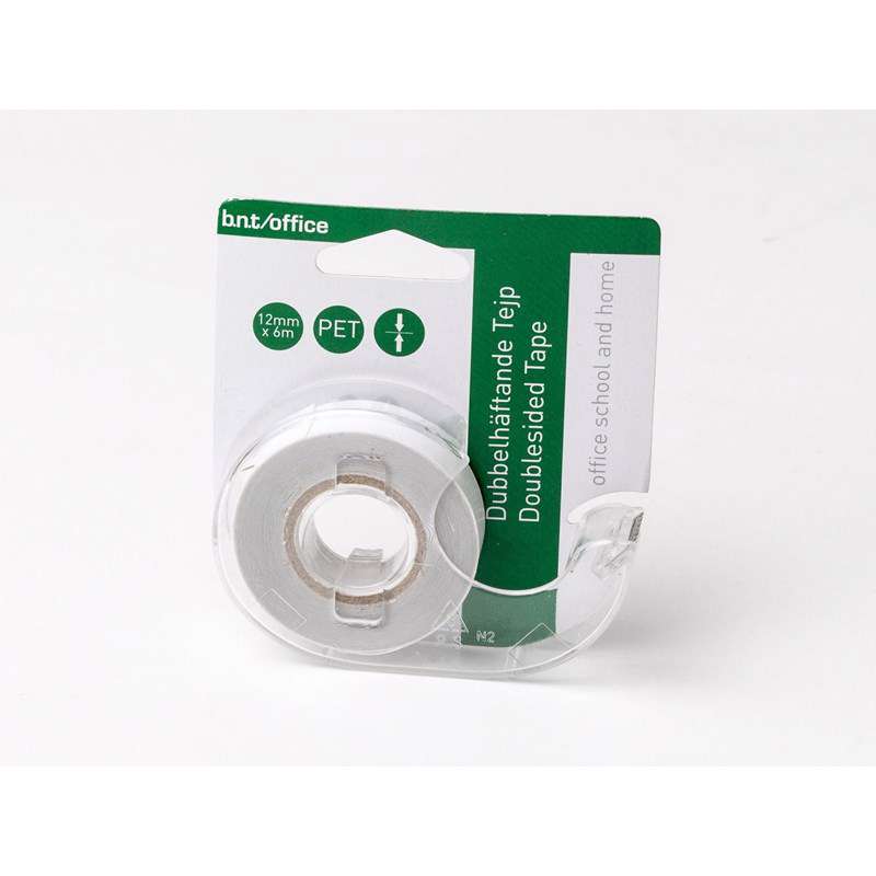 Tape dobbeltklæbende klar 12mmx6m